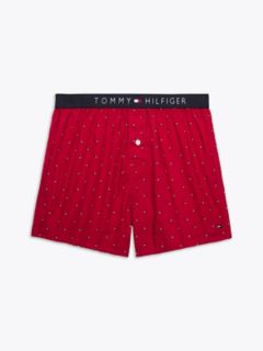Allover Flag Print Woven Boxer — Mahogany 5