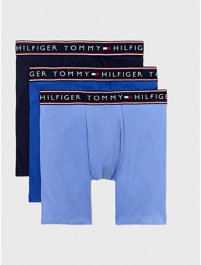 Tommy Hilfiger Men's Underwear Cotton Stretch 3-Pack Trunk, Grey