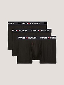 Black Tommy Hilfiger Mens Premium Essential Stretch Trunk 3 Pack 
