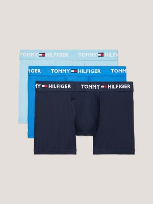 Men's Tommy Hilfiger 09T3492 Everyday Micro Performance Trunks - 3 Pack  (Blue Multi L) 