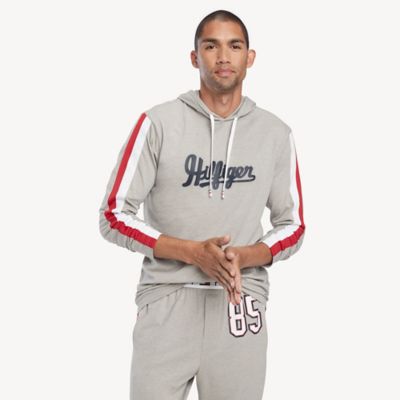 tommy hilfiger logo signature stripe hoodie