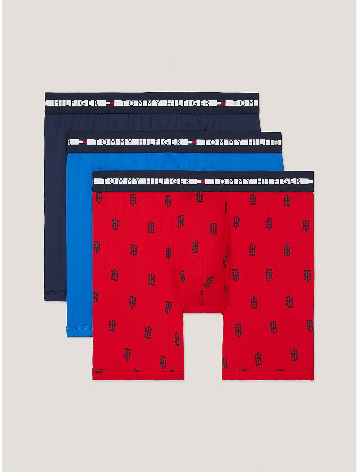 Tommy Hilfiger Men's TH Comfort+ Boxer Brief 3-Pack - Red - S