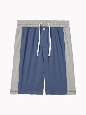 tommy hilfiger authentic sweat shorts side logo taping in grey marl