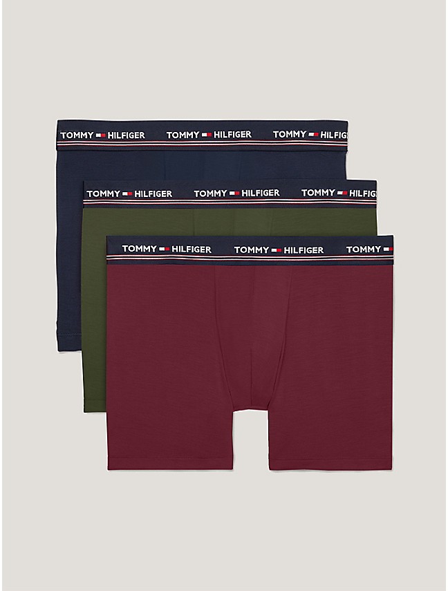  Originals Mens Boxer Briefs, Stretch Cotton Moisture-Wicking  Underwear, Modern Fit Low Rise, 3-Pack, Regular Leg-Maroon/Cargo Olive-3  Pack, Medium