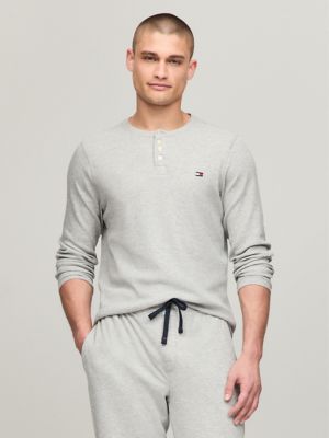 Thermal Sleep Henley, Grey Heather