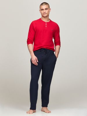 ⑥GOOD GRIEF Border Thermal Top Thermal Sleep Henley | Tommy Hilfiger