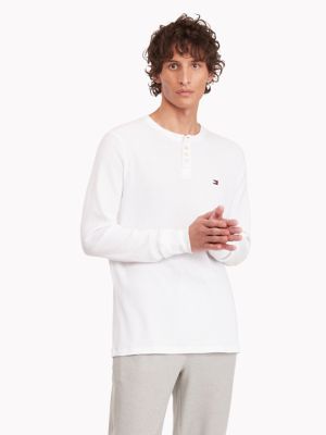 Thermal Sleep Henley, White