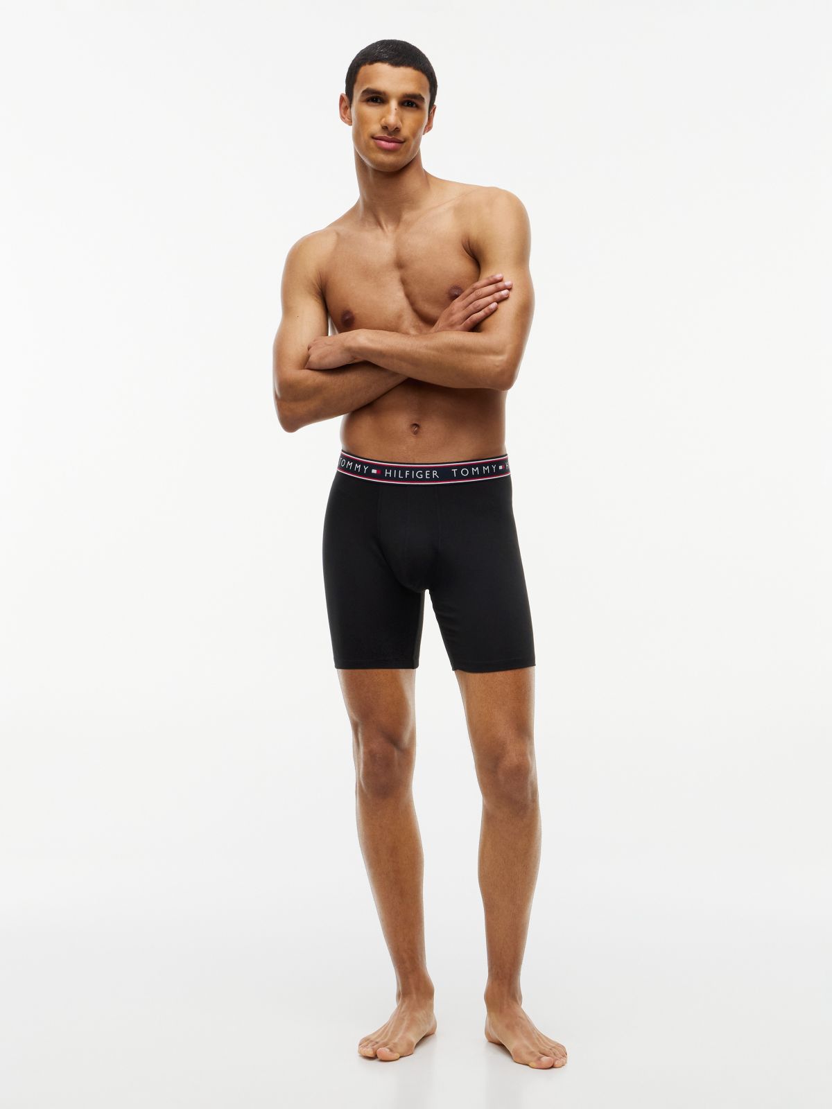 Cotton Stretch Boxer Brief 3-Pack — Black