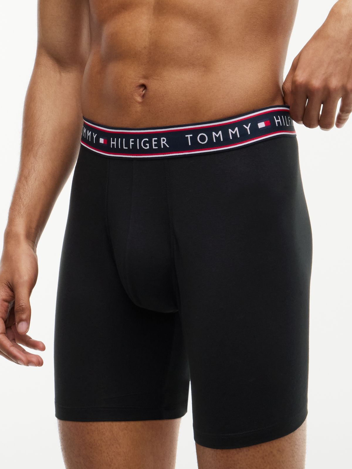 Cotton Stretch Boxer Brief 3-Pack — Black