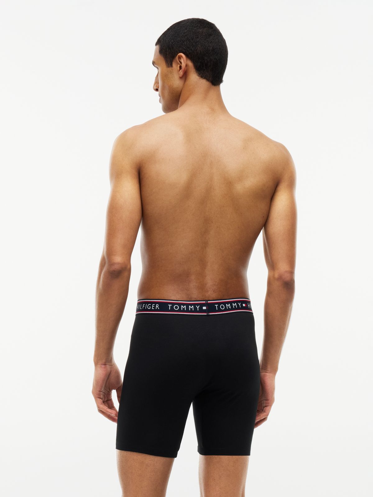 Cotton Stretch Boxer Brief 3-Pack — Black
