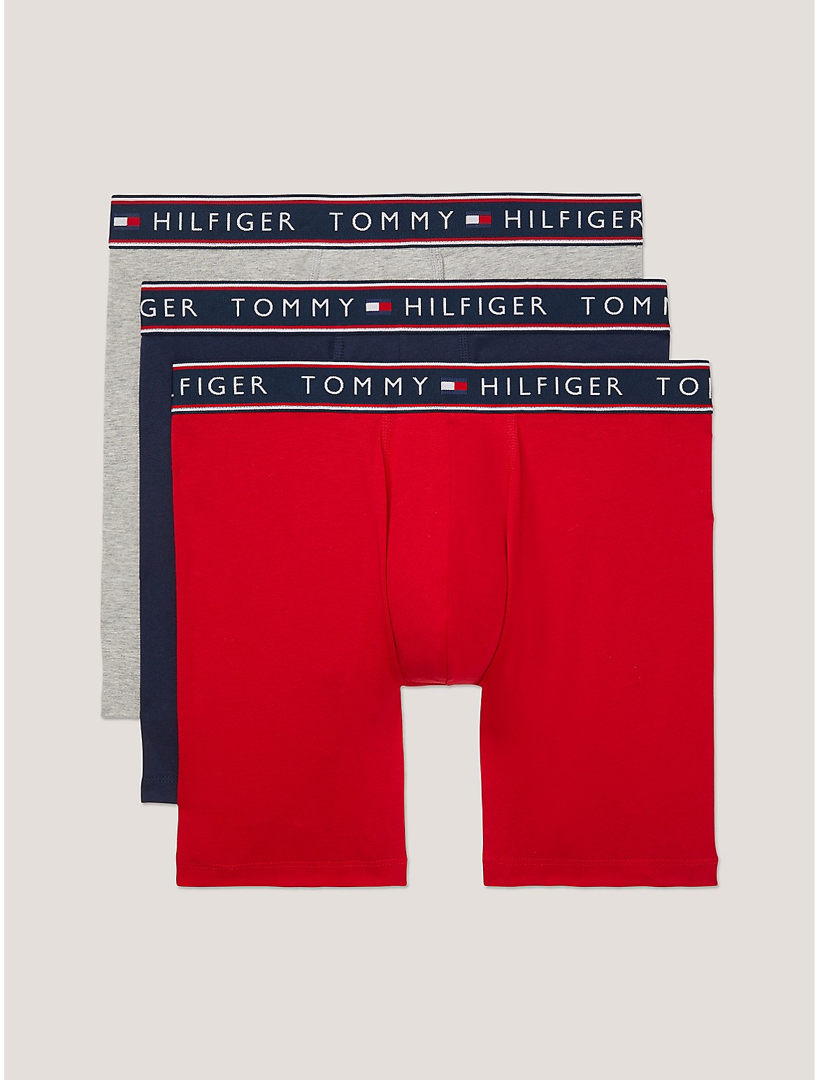 Tommy Hilfiger Cotton Stretch Boxer Brief 3 In Mahogany