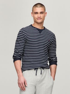 Thermal Stripe Lounge Crewneck