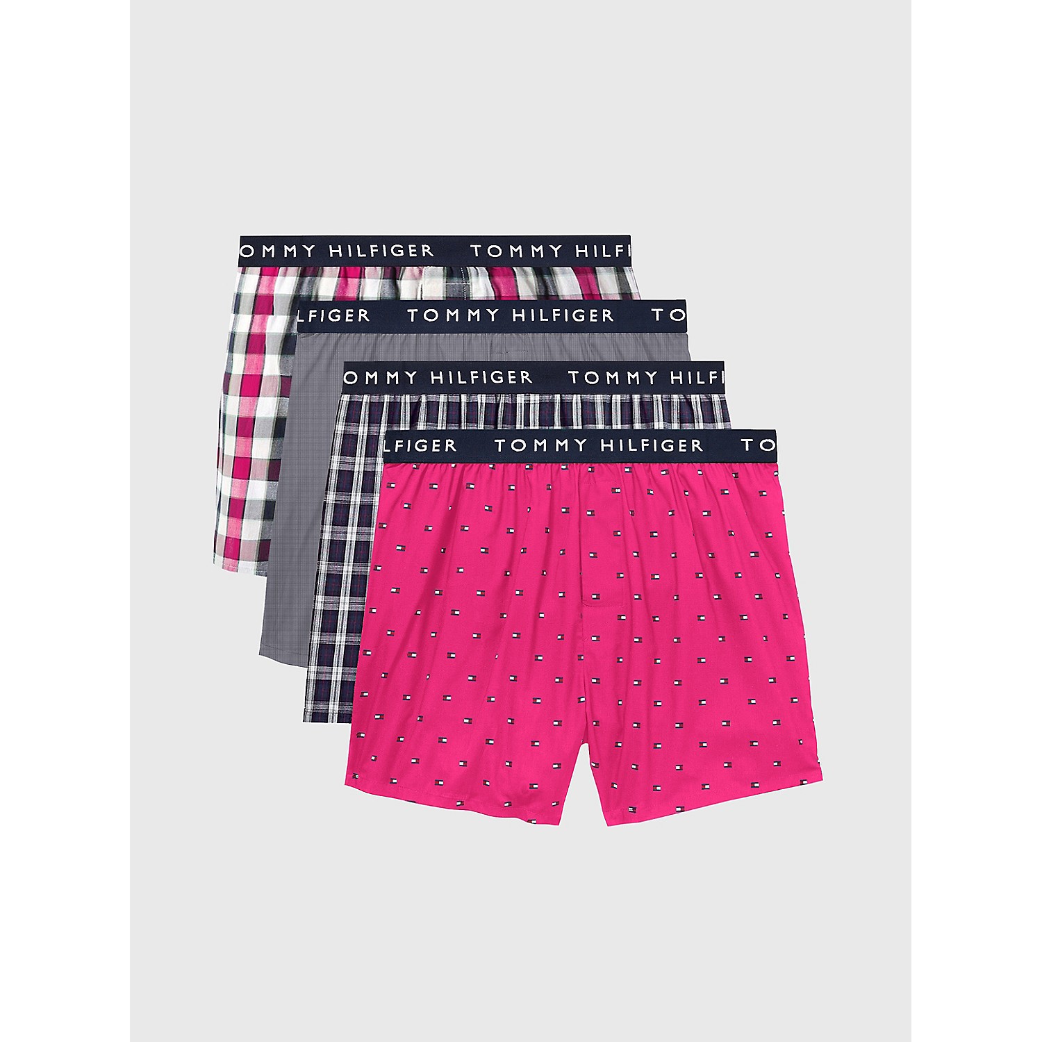TOMMY HILFIGER Woven Cotton Boxer 4-Pack