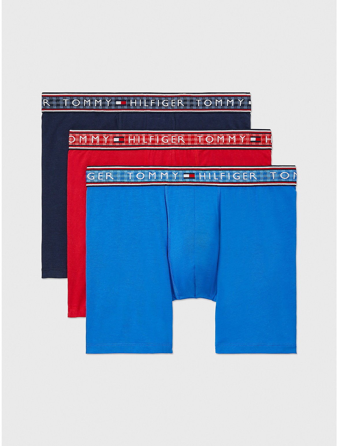 Tommy Hilfiger Men's Cotton Stretch Boxer Brief 3-Pack - Red - XXL