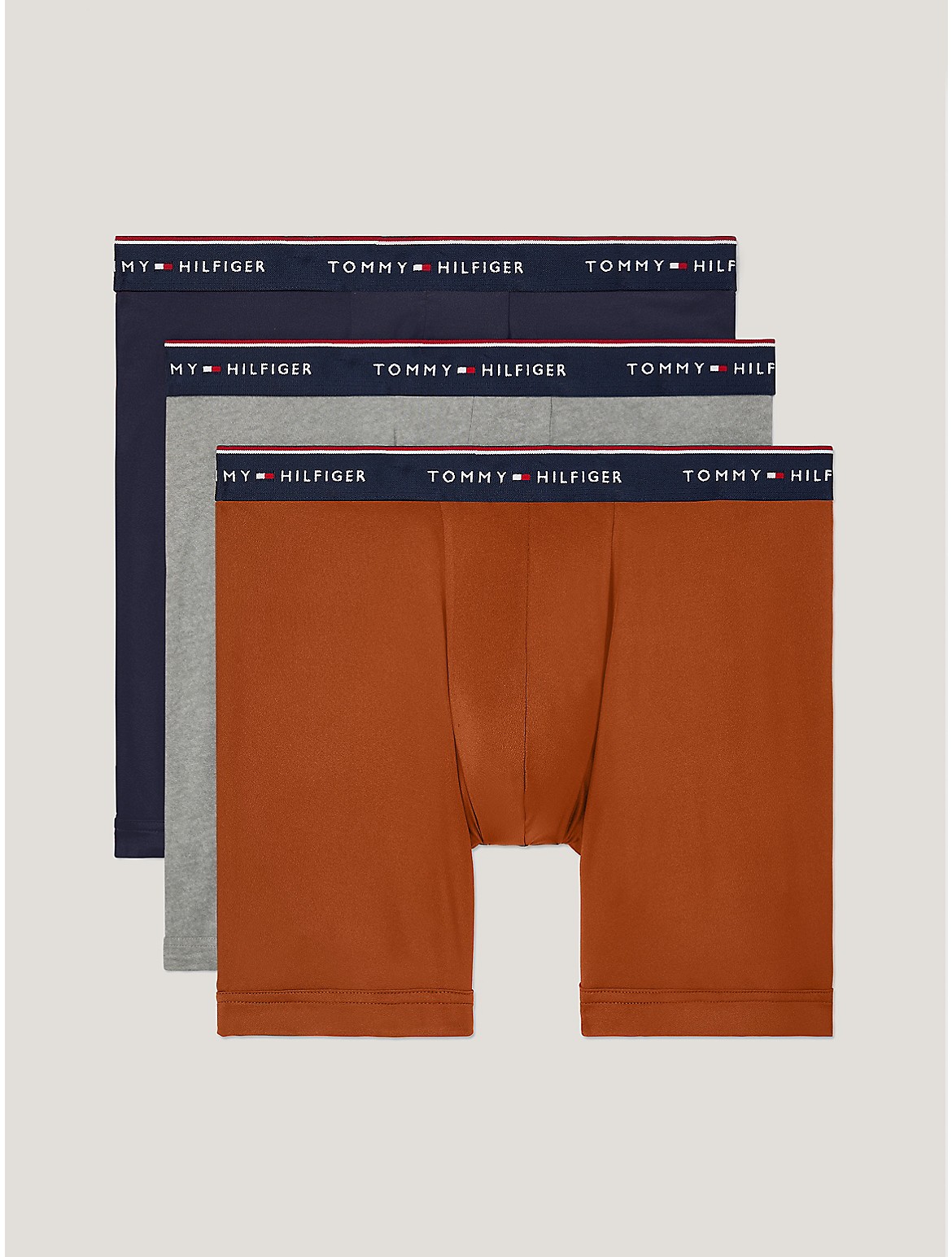 Tommy Hilfiger Men's Microfiber Boxer Brief 3-Pack - Orange - XL