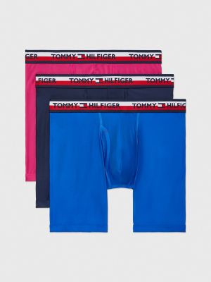 Tommy Hilfiger, Underwear & Socks, Tommy Hilfiger Everyday Micro Red Navy  Gray Grey 3 Pack Boxer Trunks