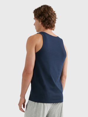 Logo Stripe Sleep Tank, Dark Navy
