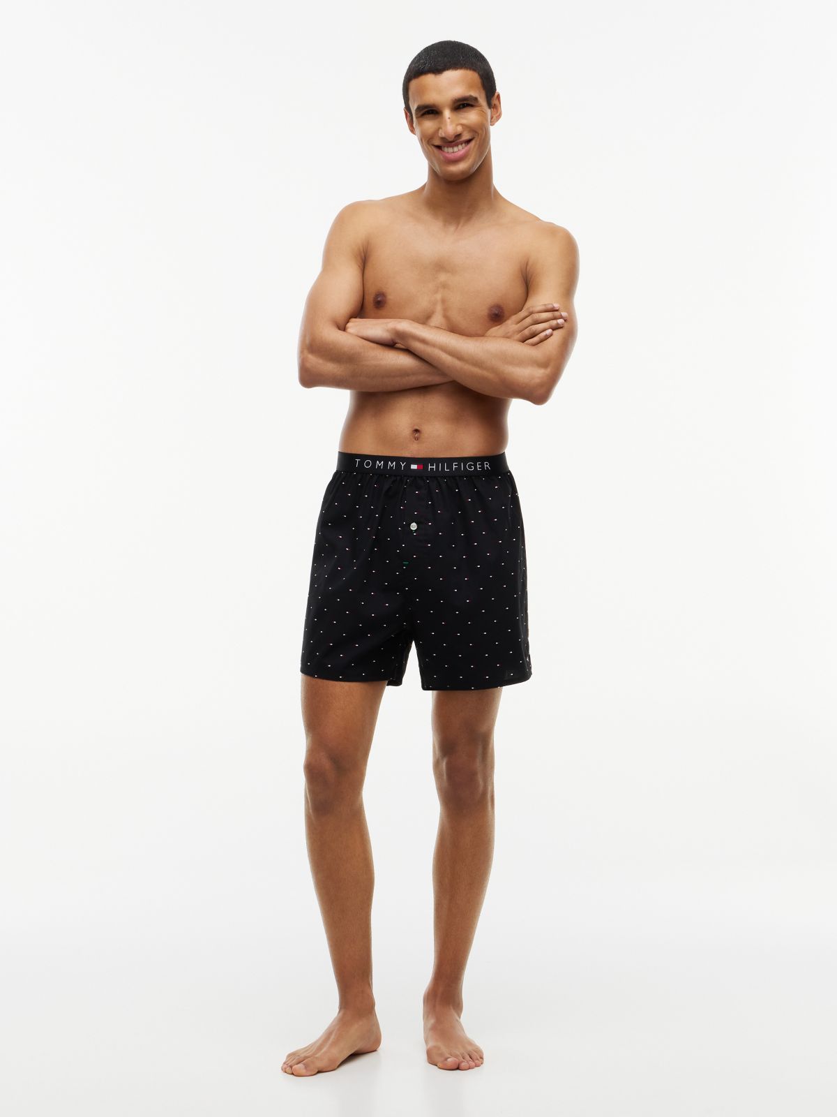 Logo Woven Boxer — Black