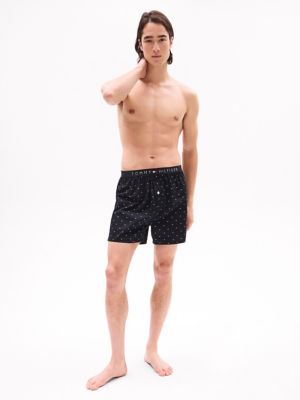 Трусы-боксеры для мужчин, с логотипом, тканый — Tommy Hilfiger, цвет: Чёрный — фото 4