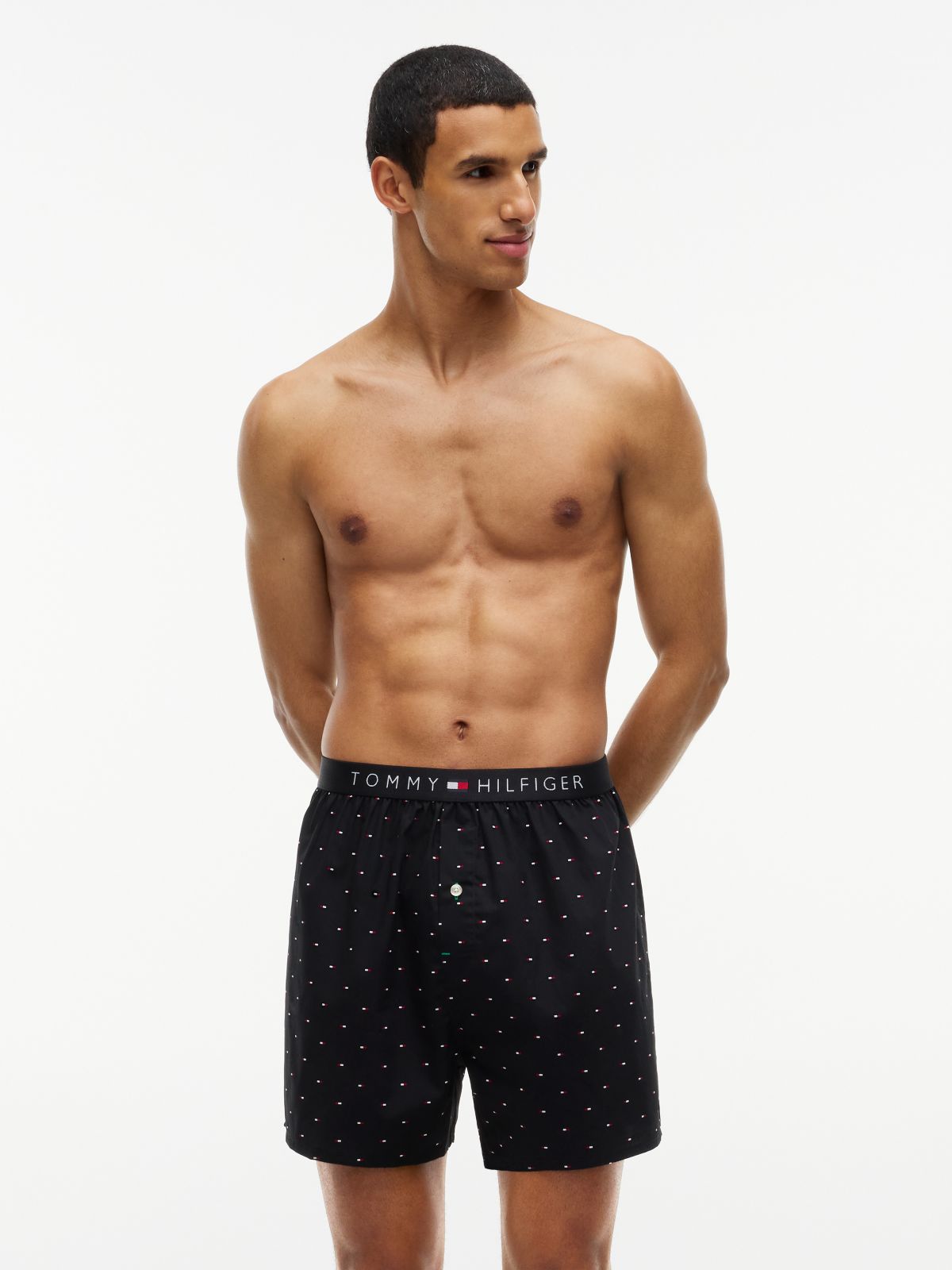 Logo Woven Boxer — Black