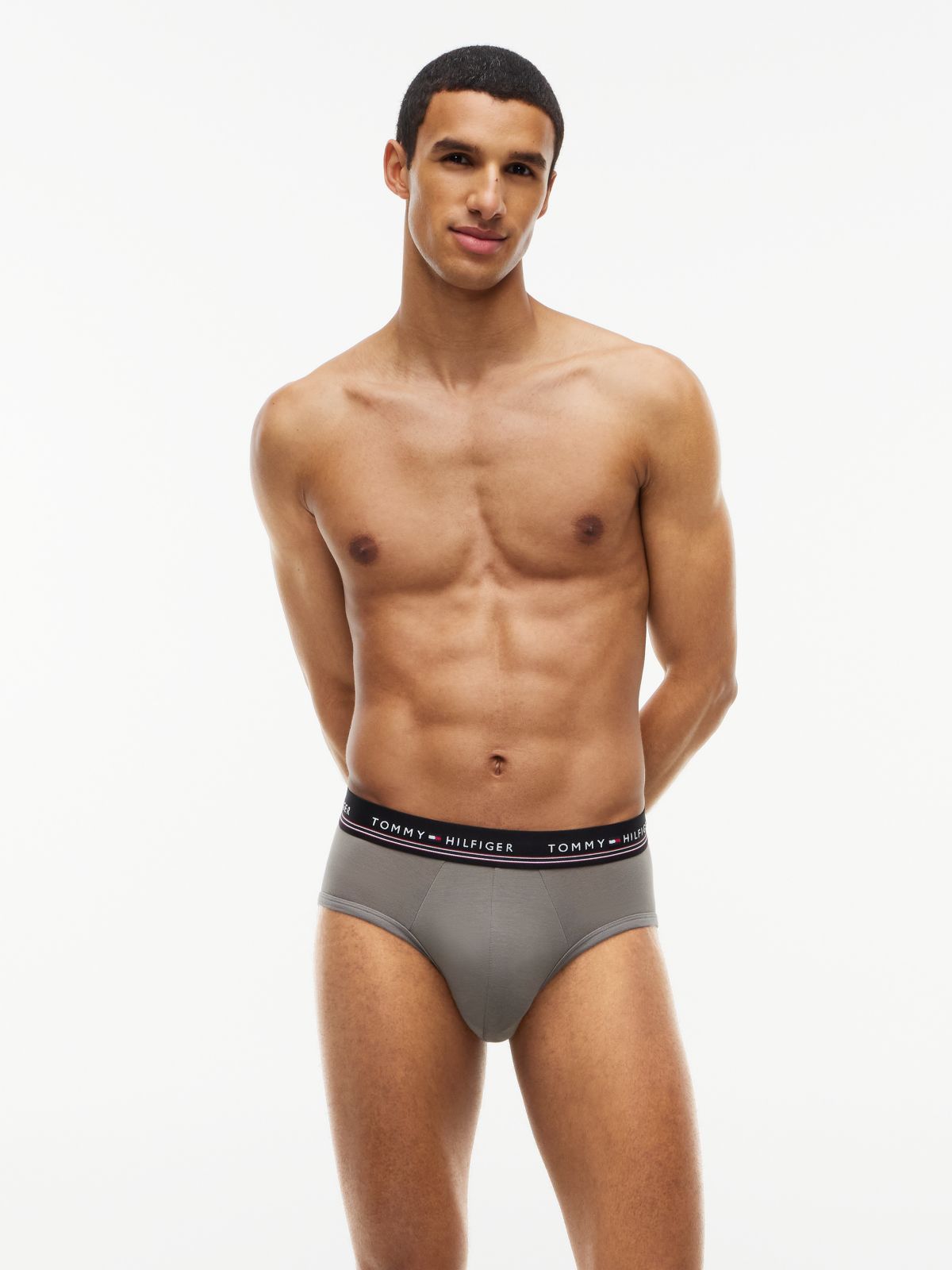 Stretch Modal Briefs 3-Pack — Greystone/Multi
