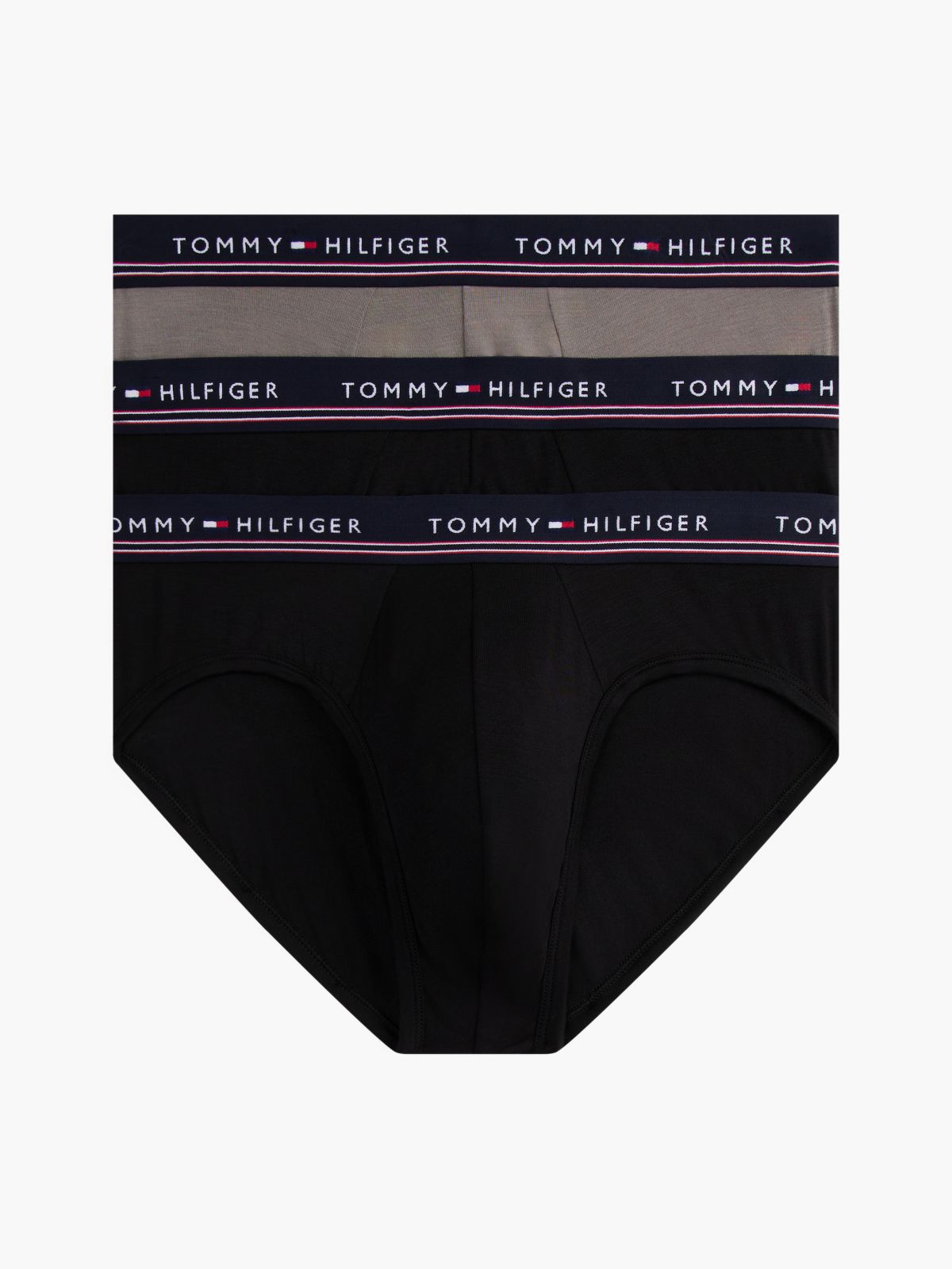Stretch Modal Briefs 3-Pack — Greystone/Multi