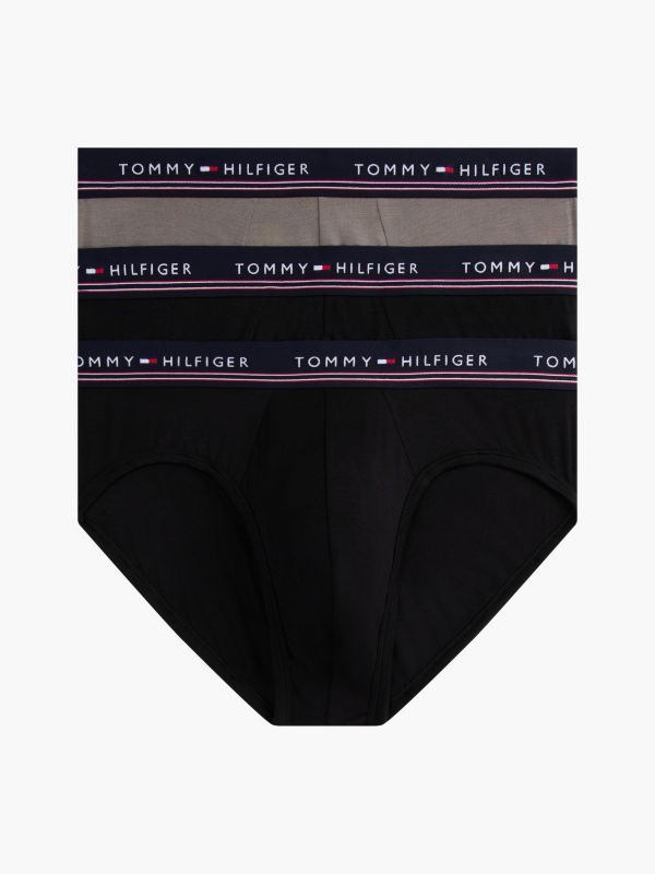 Stretch Modal Briefs 3-Pack — Greystone/Multi