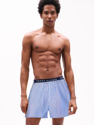Tommy Logo Woven Boxer 3-Pack, Sea Spray