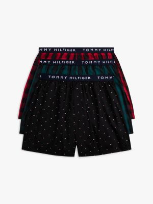 Tommy Logo Woven Boxer 3-Pack, Meadow