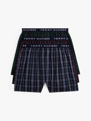 Tommy Logo Woven Boxer 3-Pack, Pine