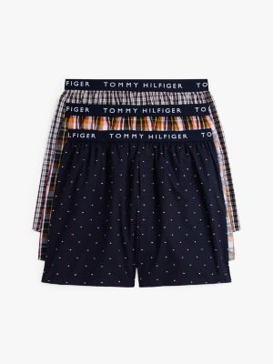 Tommy Logo Woven Boxer 3-Pack, French Ochre
