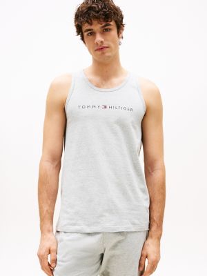 Hilfiger Logo Sleep Tank Top, Grey Heather