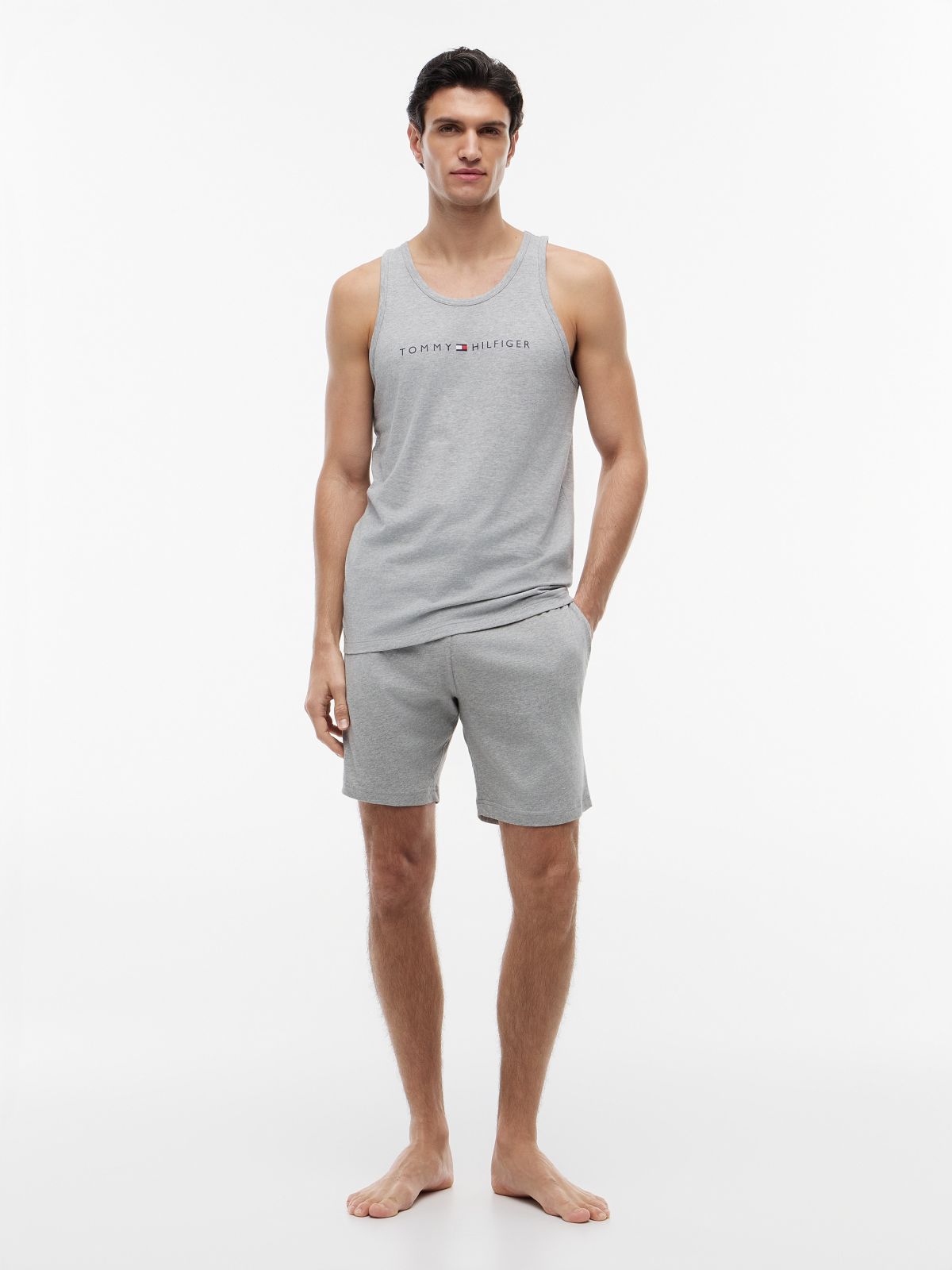 Hilfiger Logo Sleep Tank Top — Grey Heather