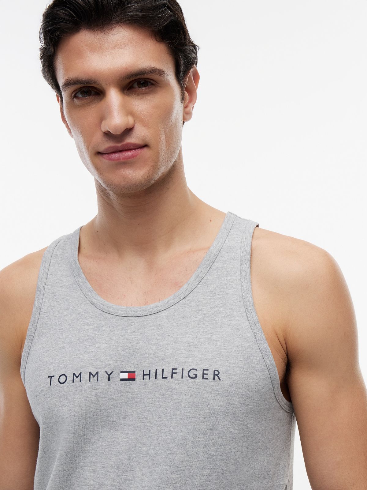 Hilfiger Logo Sleep Tank Top — Grey Heather