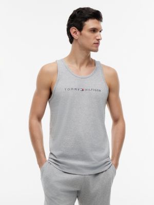 Hilfiger Logo Sleep Tank Top, Grey Heather