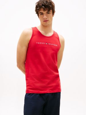 Hilfiger Logo Sleep Tank Top, Red