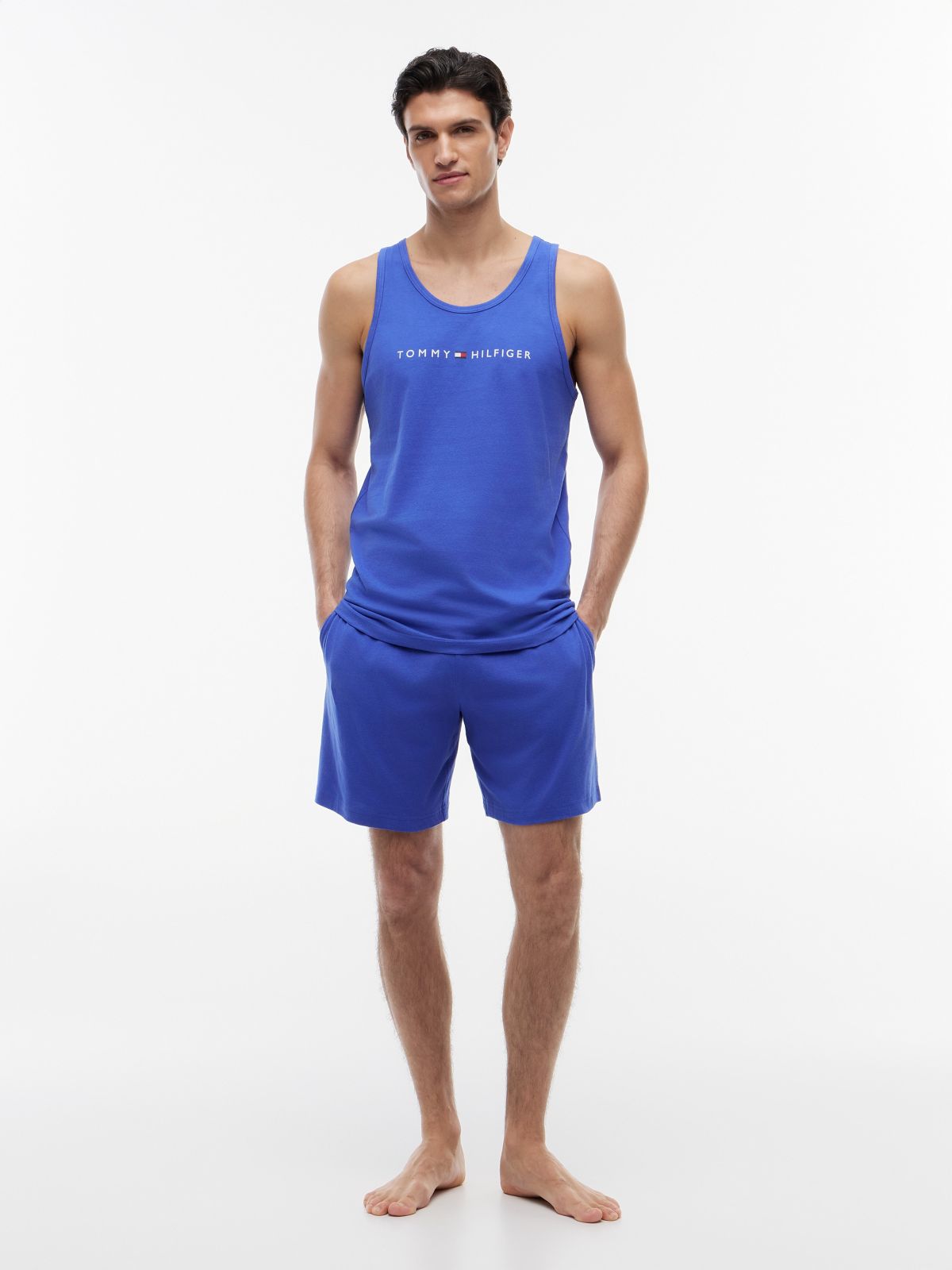Hilfiger Logo Pull-On Sleep Short — Blueberry