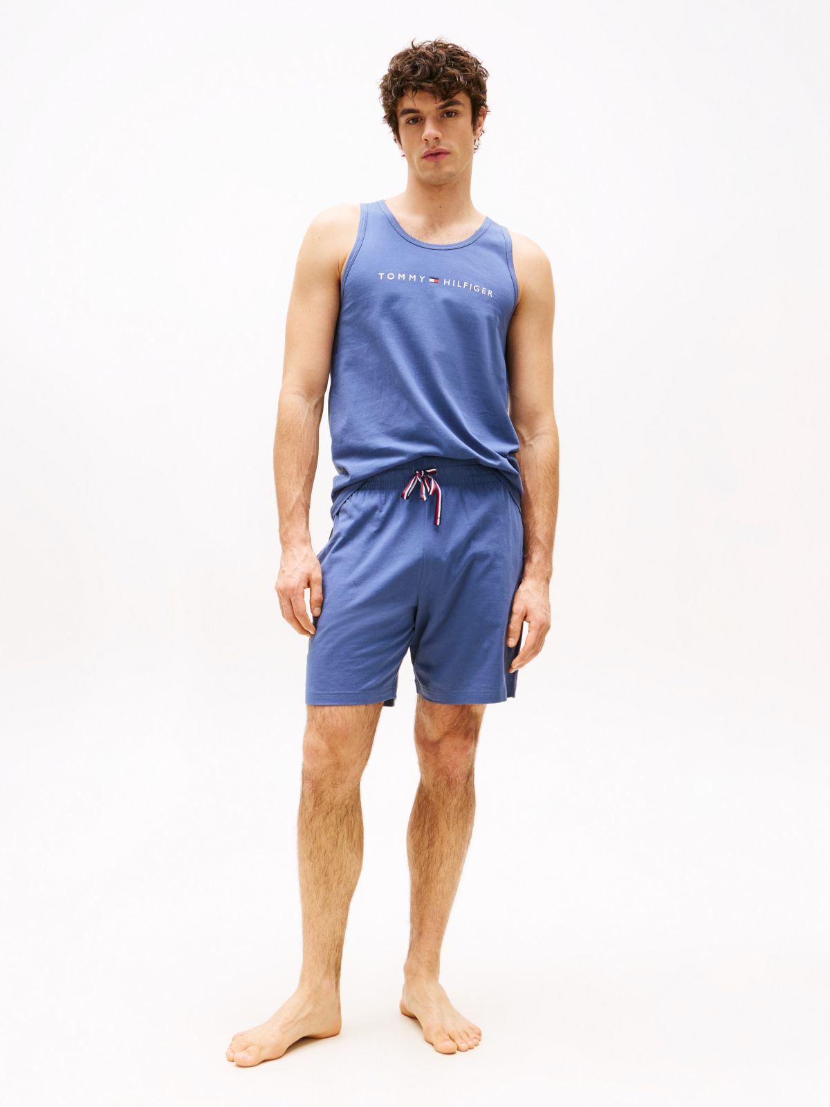 Hilfiger Logo Pull-On Sleep Short — Vintage Blue