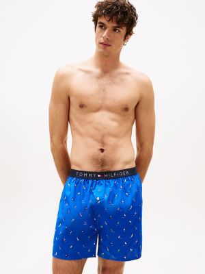 Logo Waistband Woven Boxer, Sea Spray