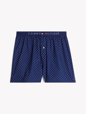 Logo Waistband Woven Boxer, Pond