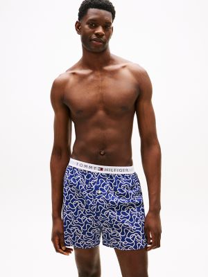 Logo Waistband Woven Boxer, Sail
