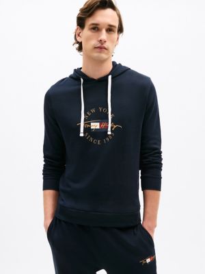 French Terry Sleep Hoodie, Navy
