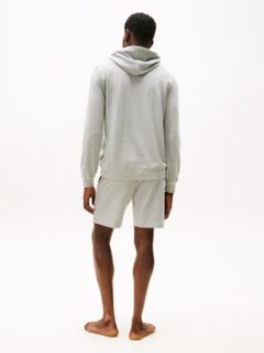 Hilfiger Logo Pique Sleep Hoodie — Grey Heather 4