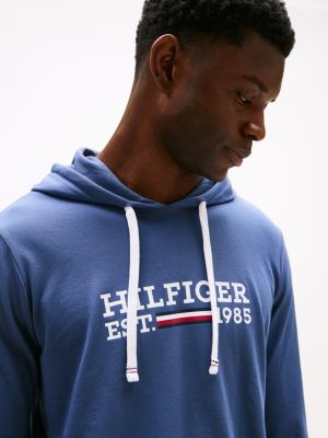 Hilfiger Logo Pique Sleep Hoodie | Tommy Hilfiger Canada