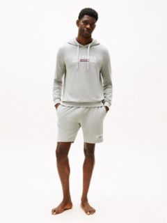 Hilfiger Logo Pique 8" Sleep Short — Grey Heather 2