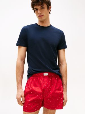 T-Shirt & Woven Short Sleep Set, Sultan Red