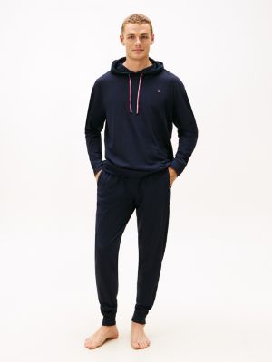 Sueded Cotton Jersey Lounge Jogger Pant, Navy