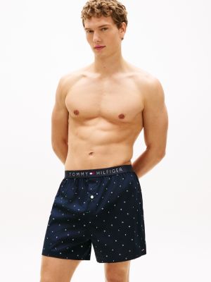 Printed Woven Boxer, Midnight