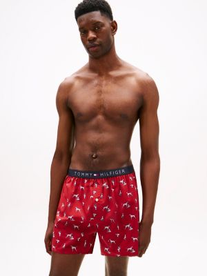 Printed Woven Boxer, Brick