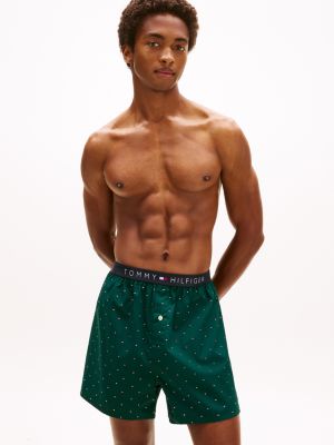 Printed Woven Boxer, Lake Mist
